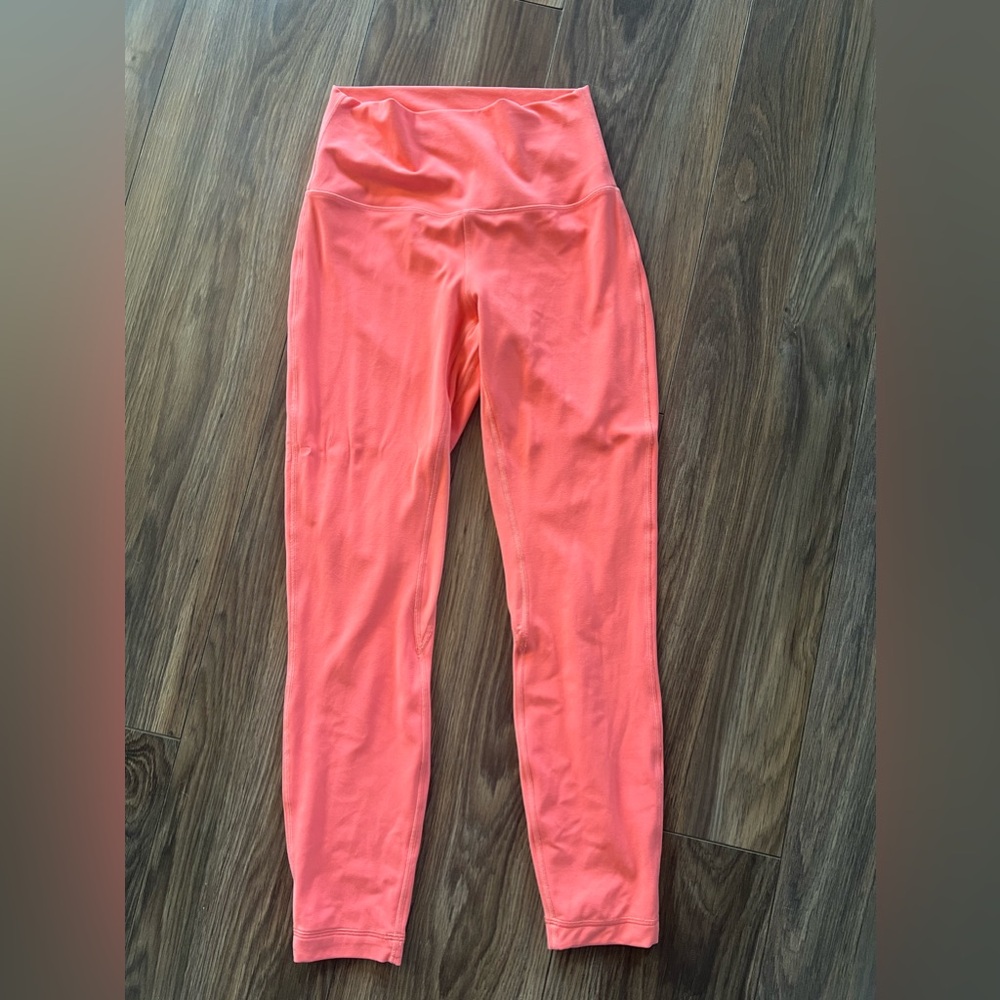 Lululemon Align HR High Rise Leggings Raspberry Cream 25” Size 6